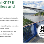 Screenshot of the Cascade blog with a photo of a person biking across the Fremont Bridge and the text No 2117: A bad deal for Washington.